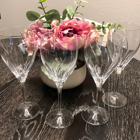 Noritake Dining Noritake Moondust Crystal Wine Glasses Set Of Four